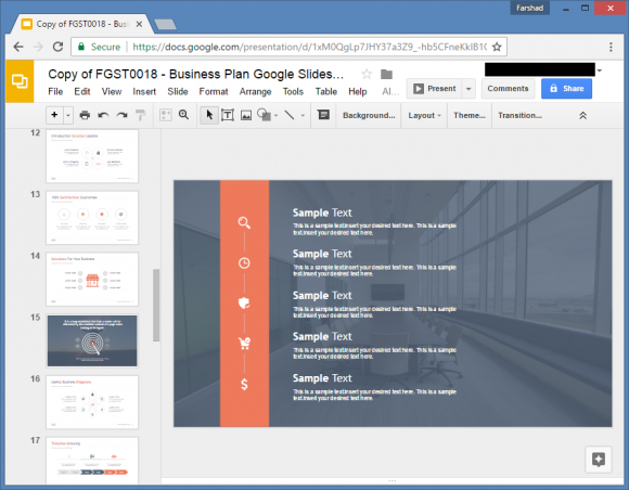 create list for google slides fppt