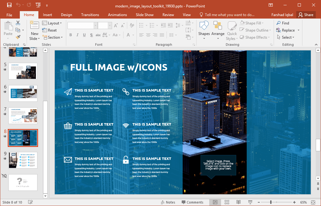 Animated Modern Image Layout PowerPoint Template