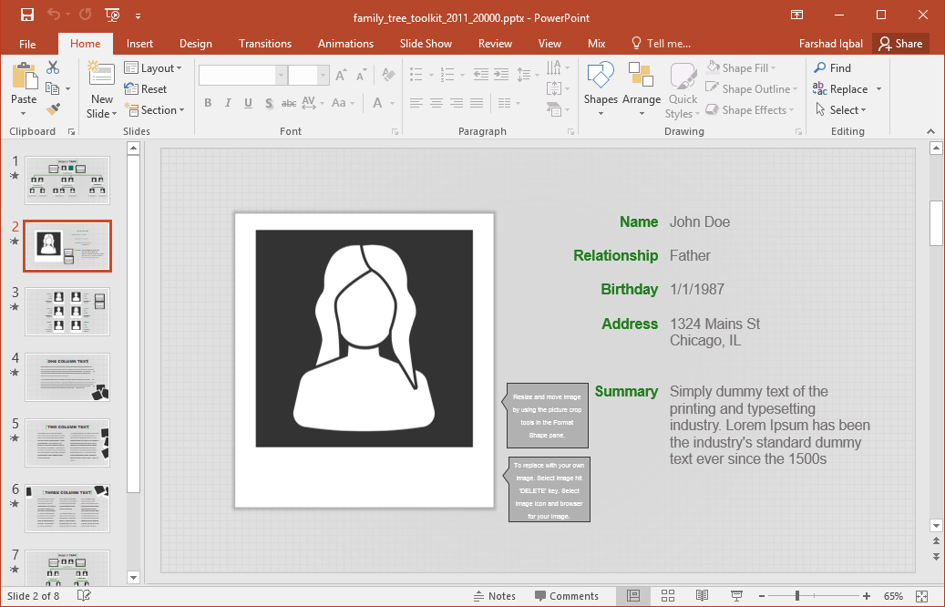 animated family tree presentation template for powerpoint family tree in powerpoint