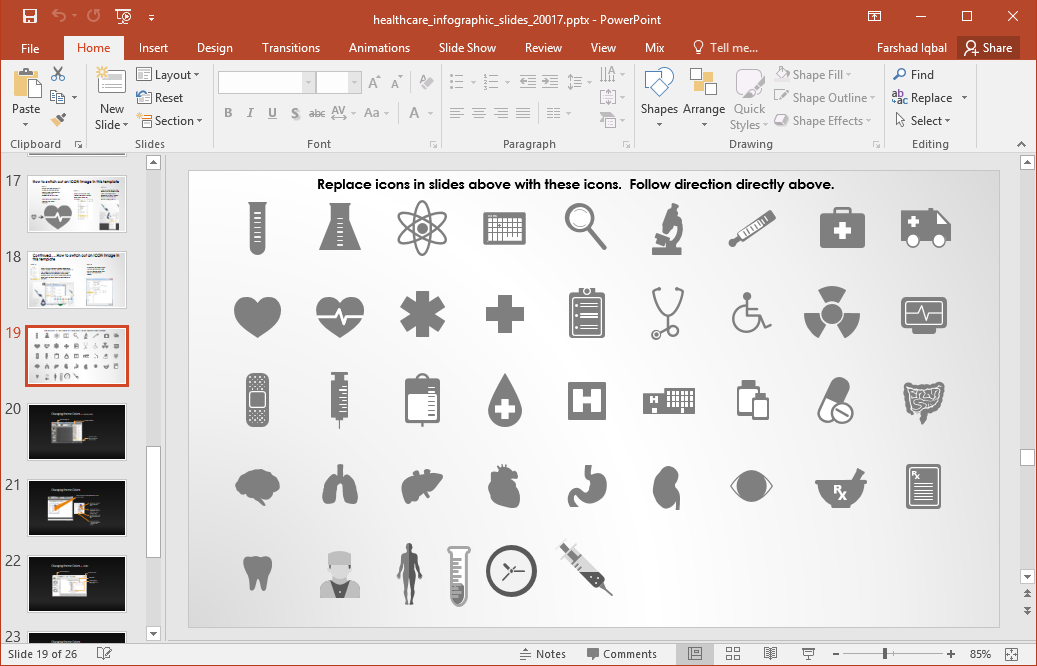 healthcare icons for powerpoint fppt