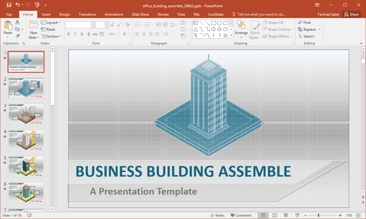 office building construction animations for powerpoint building a powerpoint template