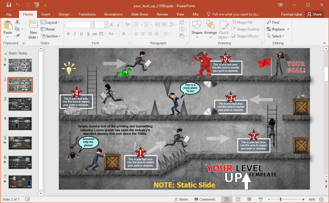 Animated Video Game PowerPoint Template