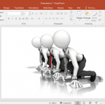 businessmen race static clipart