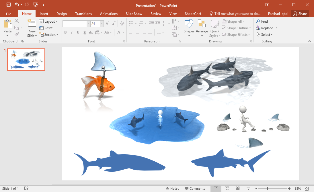 best shark silhouettes for powerpoint presentations