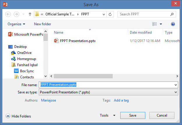 what is the file extension of microsoft power point presentation