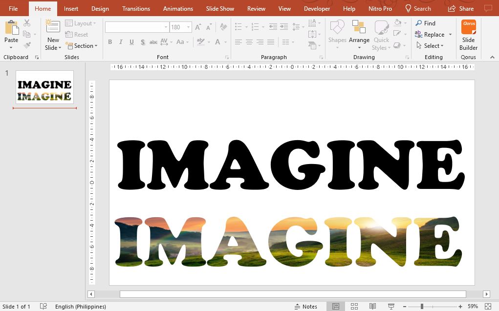 How to Add Image to Text in PowerPoint