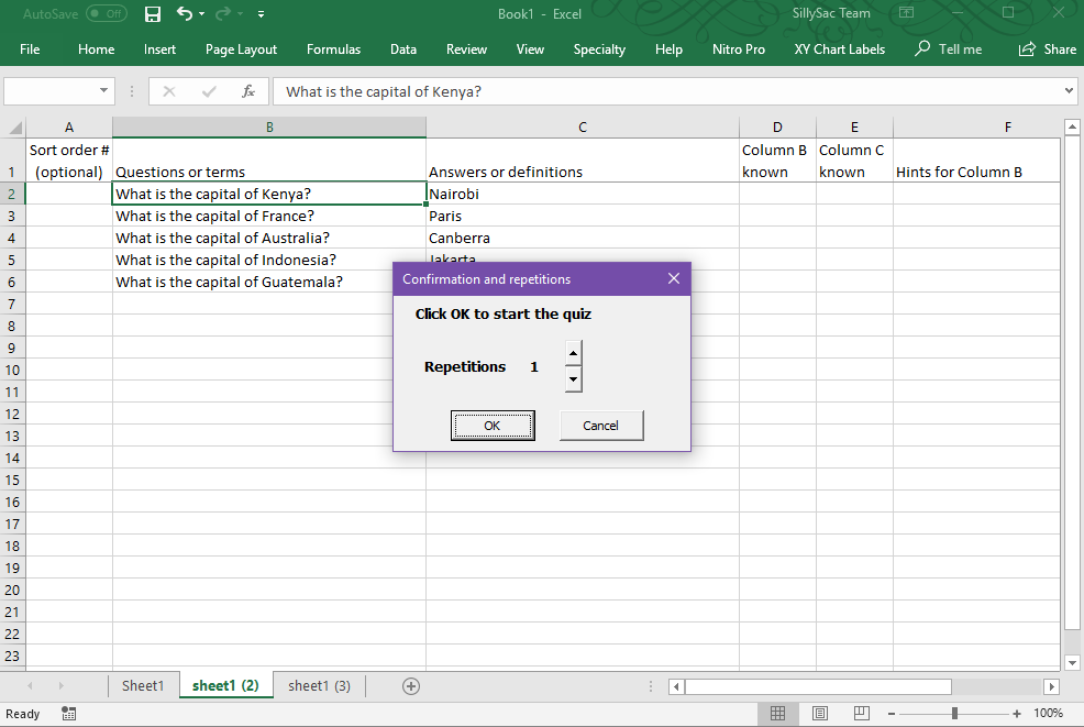 create flash cards in excel with flash card assistant excel flashcards