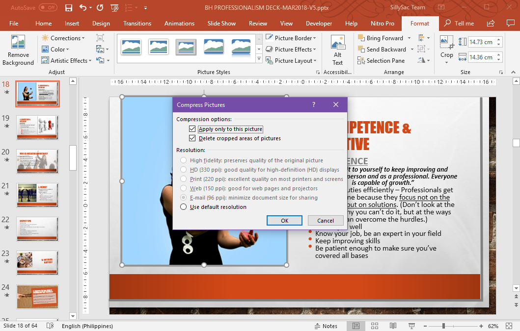 how to reduce size of powerpoint presentations