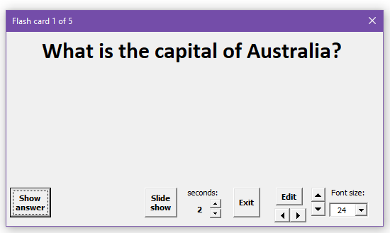 create flash cards in excel with flash card assistant excel flashcard template
