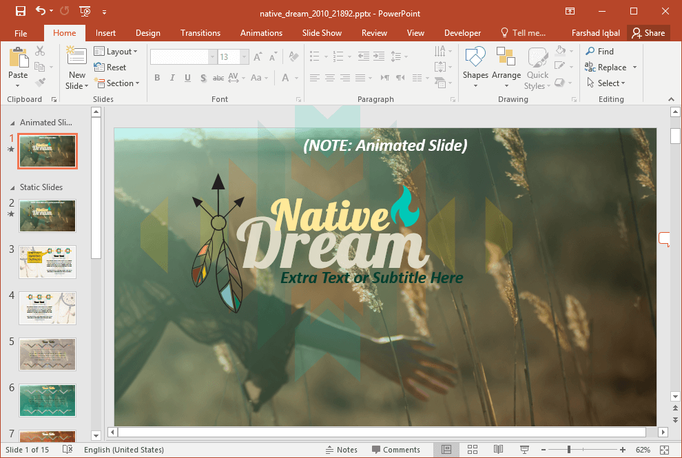 Animated Native Dream PowerPoint Template
