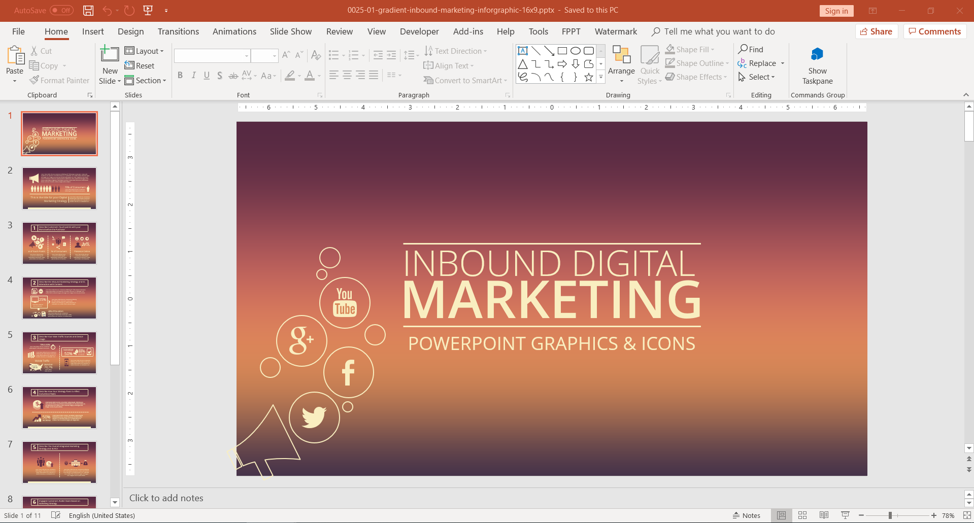 marketing presentation free template