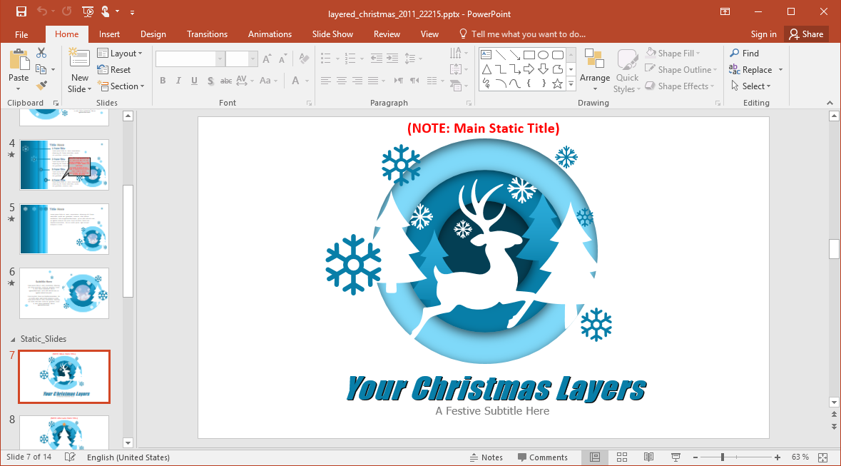Animated Reindeer Christmas Point Template Christmas Reindeer Point Template
