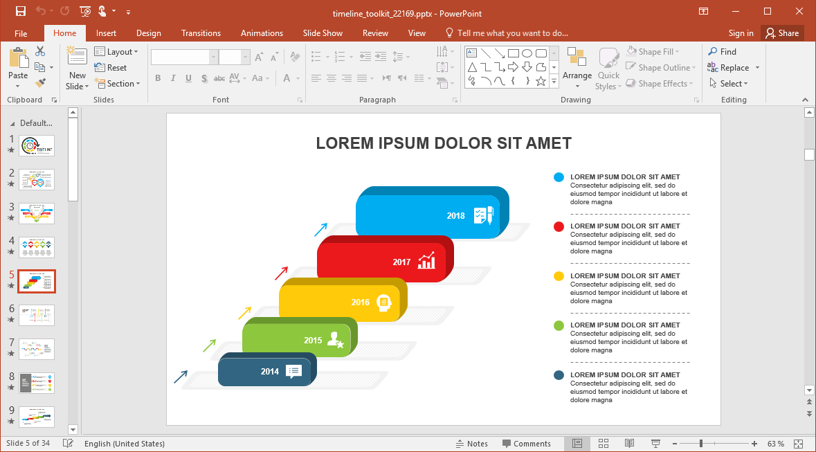animated timeline schedule template