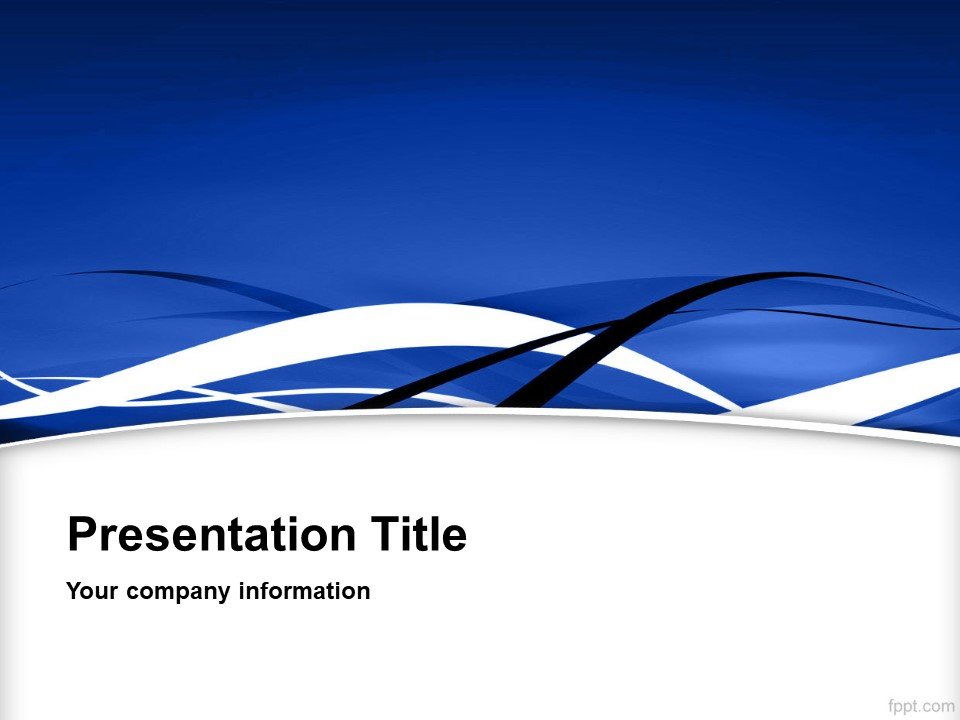 Free Blue Fringe PowerPoint Template