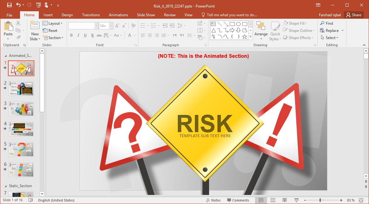 animated risk it powerpoint