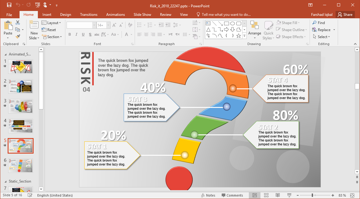 Animated Risk It PowerPoint Template