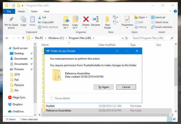 windows 10 add user to trustedinstaller group