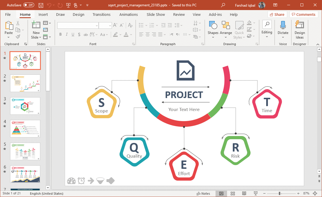 project management ppt template free download