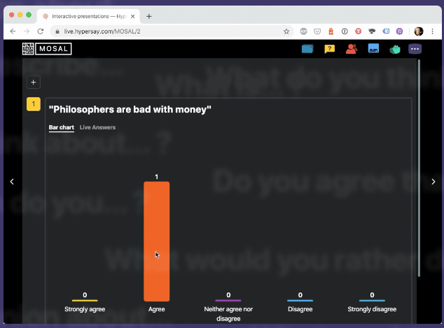 Hypersay Q&A Presentation Tool with Answers