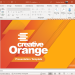 Corporate orange PowerPoint template
