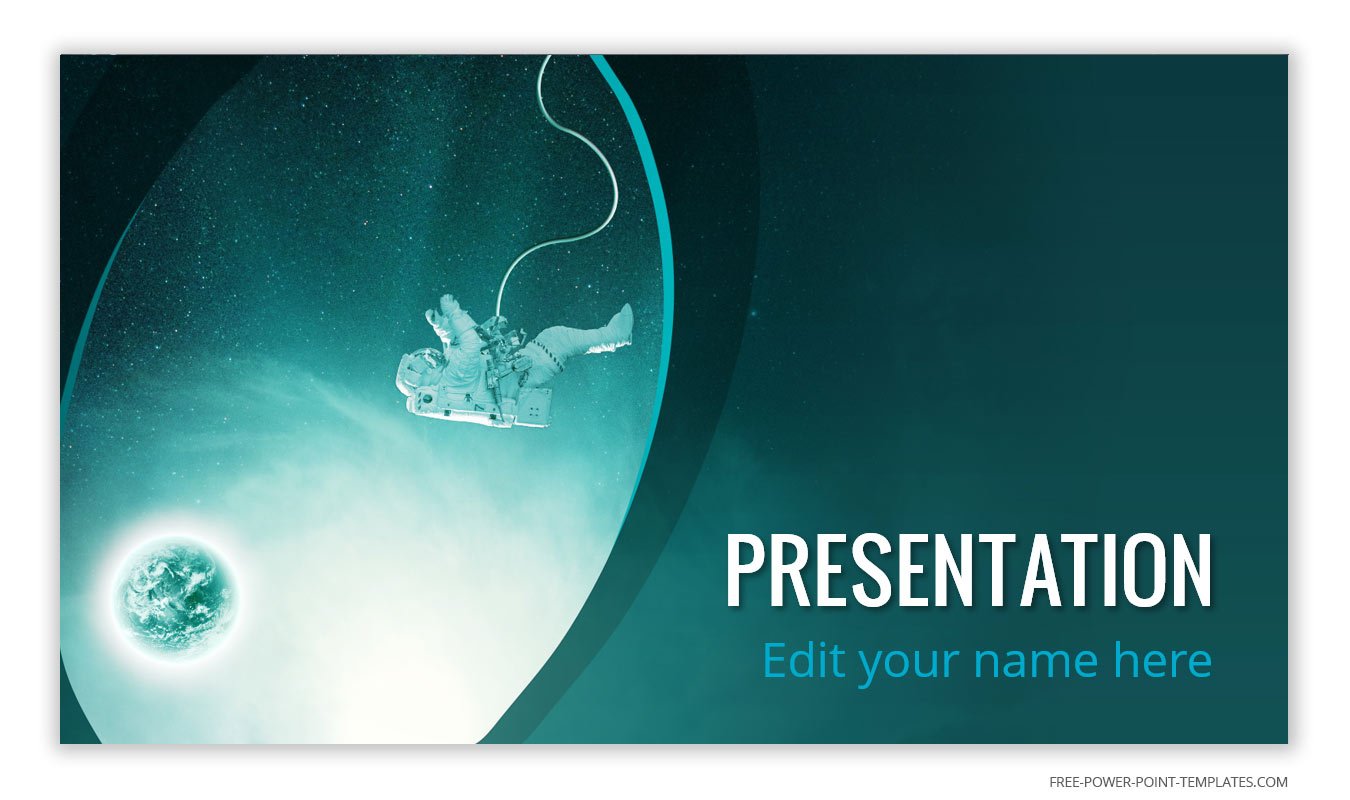 Background Template with Astronaut