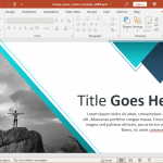 Triangle peeks modern design powerpoint template