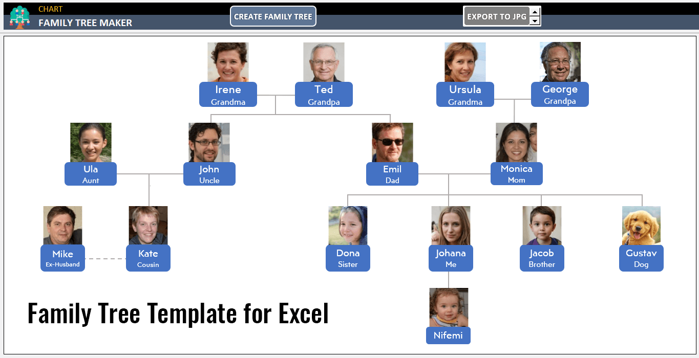 Family Tree Excel Template