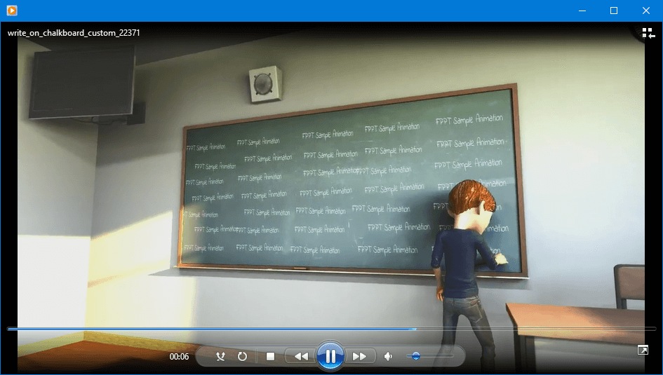write on chalkboard video animation FPPT