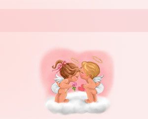 PowerPoint template with love drawings