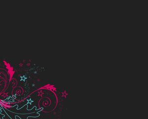 Colorful Ornaments PowerPoint Template with black background color