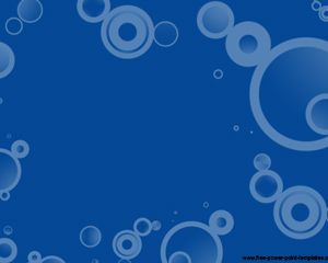 Example of slide design with Random circles in the PowerPoint presentation and blue background