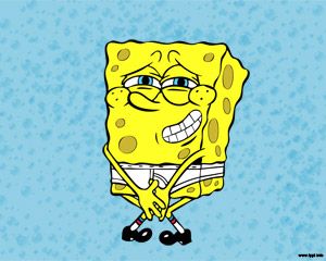 Bob Esponja Avergonzado PowerPoint PPT Template