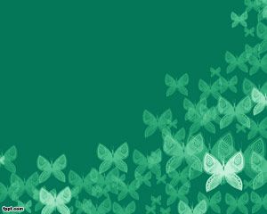 Plantilla PowerPoint Verde con Mariposas