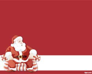 Imagen de Papa Noel para PowerPoint PPT Template