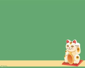 Gato de la Suerte PowerPoint Plantilla PPT Template