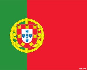 Bandera de Portugal PowerPoint PPT Template