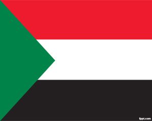 Bandera de Sudán PowerPoint PPT Template