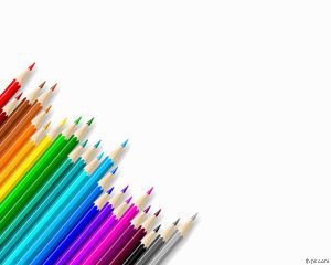Plantilla PowerPoint lápices de colores