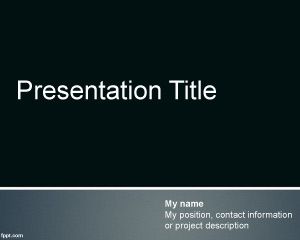 Template for PowerPoint PPT Template