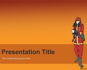 Fireman PowerPoint Template PPT Template