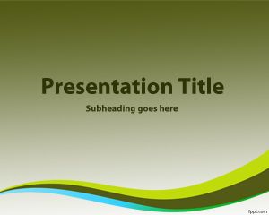 Plantilla PowerPoint con Fondo Verde PPT Template