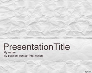 Fondo PowerPoint de Papel Arrugado PPT Template