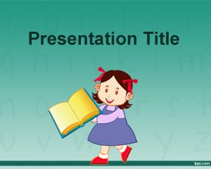 Learning to Read powerpoint template PPT Template