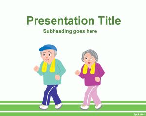 Elderly Athletes PowerPoint Template PPT Template