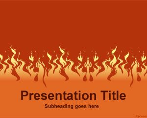 Plantilla PowerPoint de Fuego