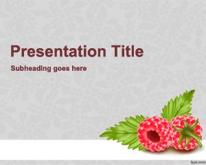 Raspberries PowerPoint Template PPT Template