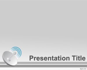 Dish Antenna PowerPoint Template PPT Template