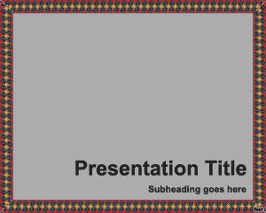 Texture Border PowerPoint Template