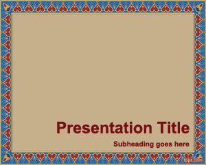 Pattern Border powerpoint template PPT Template