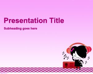 Teen Music PowerPoint Template PPT Template